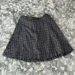 Navy Blue Tweed Skirt